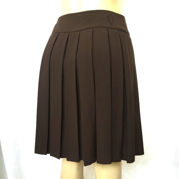 Yumi Mazao 2 pc Skirt Suit Set Blazer Brown Stripe - Picture 5 of 8